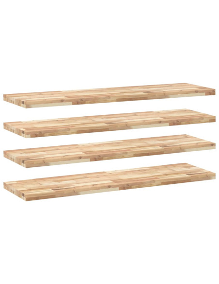 Mensole da Parete 4 pz 160x40x4 cm Legno Acacia Non Trattato