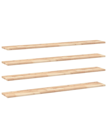 Mensole da Parete 4 pz 140x20x2 cm Legno Acacia Non Trattato