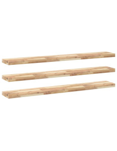 Mensole da Parete 3 pz 160x20x4 cm Legno Acacia Non Trattato