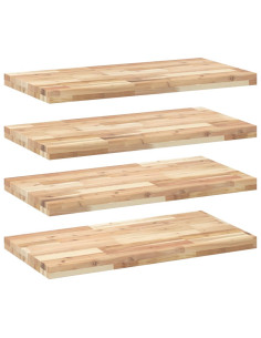 Mensole da Parete 4 pz 60x40x4 cm Legno Acacia Non Trattato