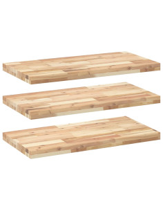 Mensole da Parete 3 pz 100x40x4 cm Legno Acacia Non Trattato