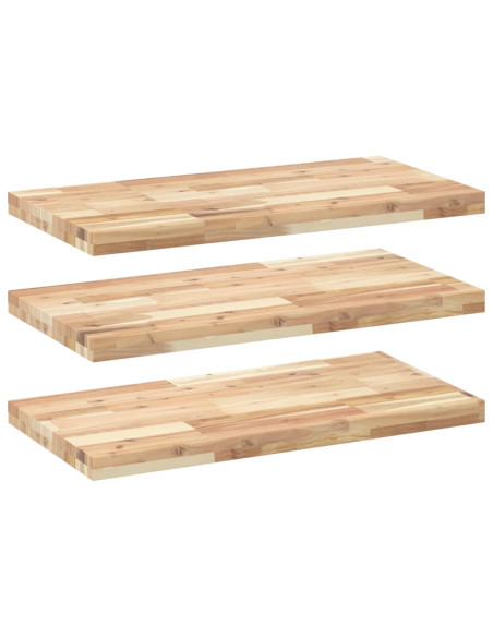Mensole da Parete 3 pz 100x40x4 cm Legno Acacia Non Trattato