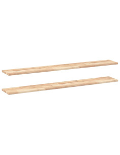 Mensole da Parete 2 pz 160x20x2 cm Legno Acacia Non Trattato