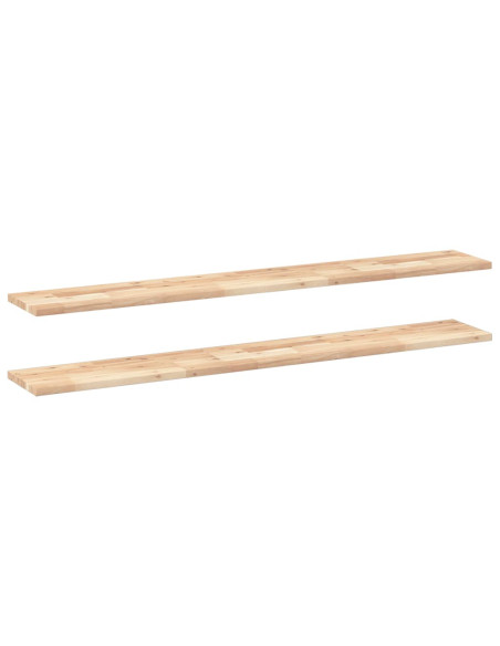 Mensole da Parete 2 pz 160x20x2 cm Legno Acacia Non Trattato