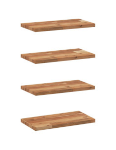 Mensole da Parete 4 pz 60x20x2 cm Legno Acacia Rifinito a Olio