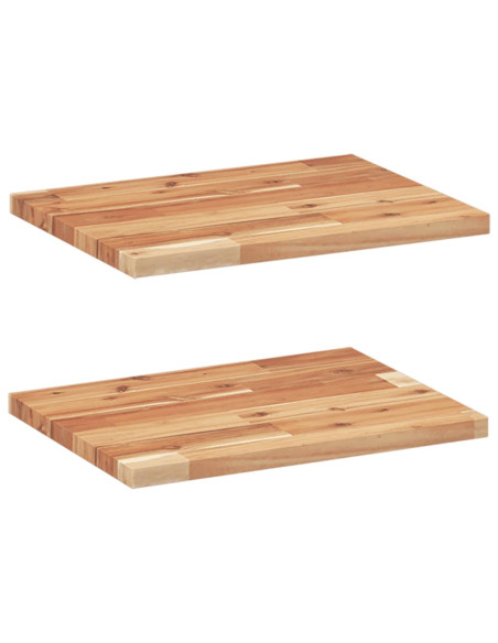 Mensole da Parete 2 pz 60x30x2 cm Legno Acacia Rifinito a Olio