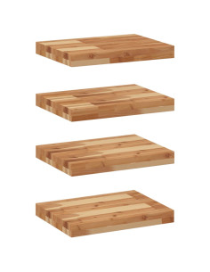 Mensole da Parete 4 pz 60x30x4 cm Legno Acacia Rifinito a Olio