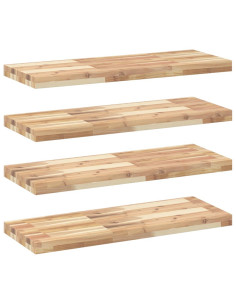 Mensole da Parete 4 pz 100x30x4 cm Legno Acacia Non Trattato