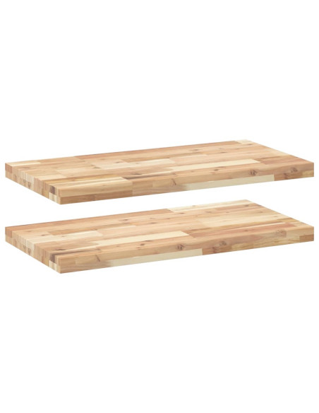 Mensole da Parete 2 pz 60x40x4 cm Legno Acacia Non Trattato