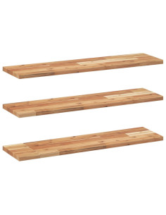 Mensole da Parete 3 pz 100x20x2 cm Legno Acacia Rifinito a Olio