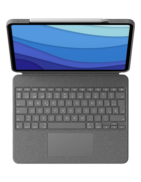 Logitech Combo Touch QWERTY Spagnolo Smart Connector Grigio