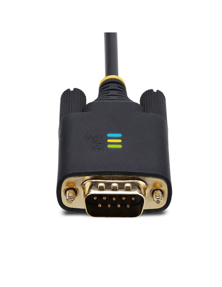 StarTech.com 2P6FFC-USB-SERIAL adattatore per inversione del genere dei cavi USB-A 2 x DB-9 RS-232 Nero, Grigio