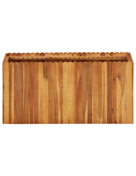 Letto Rialzato da Giardino 100x30x50 cm in Massello di Acacia