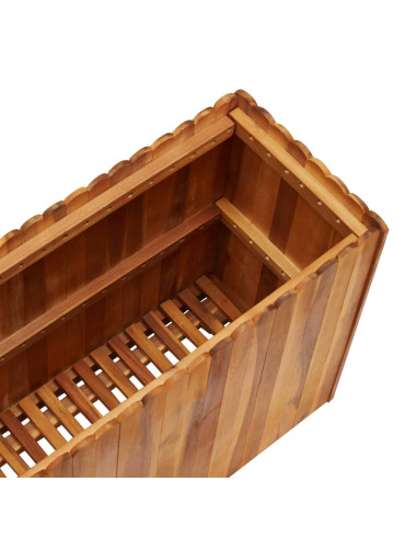 Letto Rialzato da Giardino 100x30x50 cm in Massello di Acacia