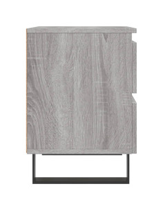 Comodino Grigio Sonoma 40x35x50 cm in Legno Multistrato