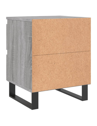 Comodino Grigio Sonoma 40x35x50 cm in Legno Multistrato
