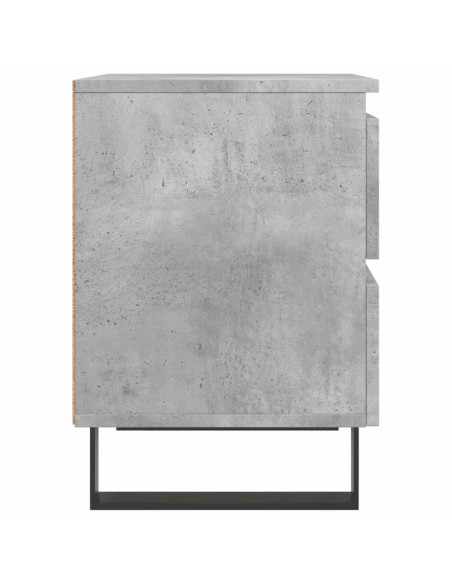 Comodino Grigio Cemento 40x35x50 cm in Legno Multistrato