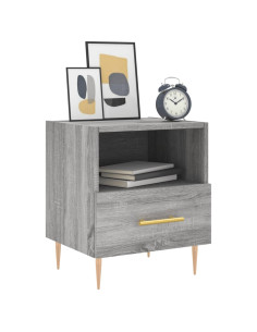 Comodino Grigio Sonoma 40x35x47,5 cm in Legno Multistrato 2