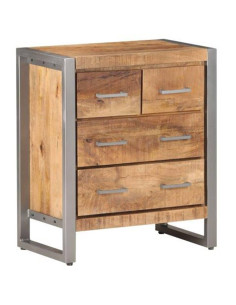 Credenza 60x35x70 cm in Legno di Mango Grezzo