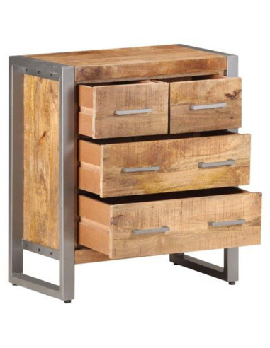 Credenza 60x35x70 cm in Legno di Mango Grezzo