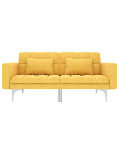 Divano Letto Giallo in Tessuto