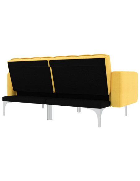 Divano Letto Giallo in Tessuto
