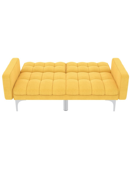 Divano Letto Giallo in Tessuto