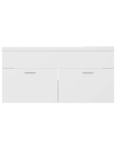 Mobile da Bagno con Lavabo Integrato Bianco in Truciolato