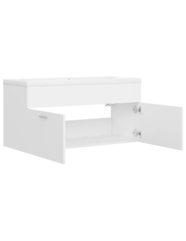 Mobile da Bagno con Lavabo Integrato Bianco in Truciolato