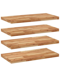 Mensole da Parete 4 pz 80x40x4 cm Legno Acacia Rifinito a Olio