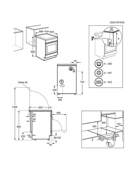 CUCINA GAS LKK620010X A 60CM INOX