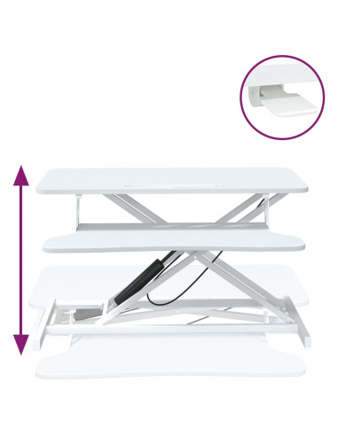 Banco da Lavoro Regolabile 90x40x(13-50) cm in Acciaio e Legno