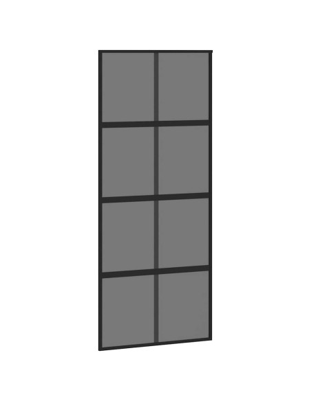Porta Scorrevole Ferramenta 90x205 cm Vetro Temperato Alluminio