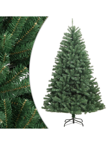 Albero di Natale Artificiale Incernierato con Base Verde 240 cm