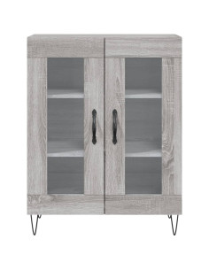 Credenza Grigio Sonoma 69,5x34x180 cm in Legno Multistrato 2