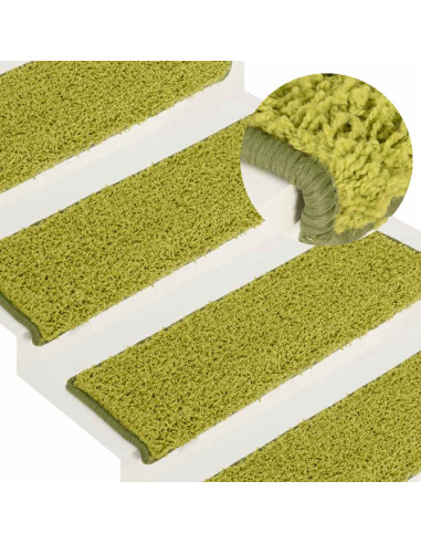 Tappetini per Scale 30 pz 65x21x4 cm Verdi