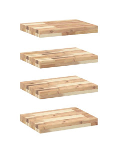 Mensole da Parete 4 pz 40x30x4 cm Legno Acacia Non Trattato