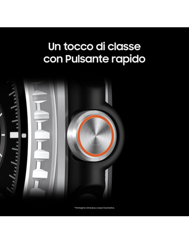 Samsung Galaxy Watch8 Classic (Black, BT, 46mm) Smartwatch Galaxy AI, design resistente agli urti, lunetta girevole, processore 