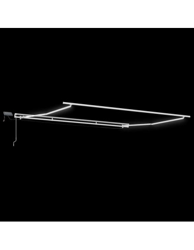 Tenda da Sole con Manuale Bianco 4,5 × 3,5 m Metallo