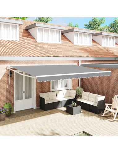 Tenda da Sole Bianco 4 × 3 m Metallo