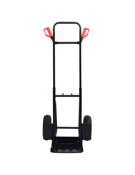 Carrello a Mano Telescopico 200 kg Nero e Rosso