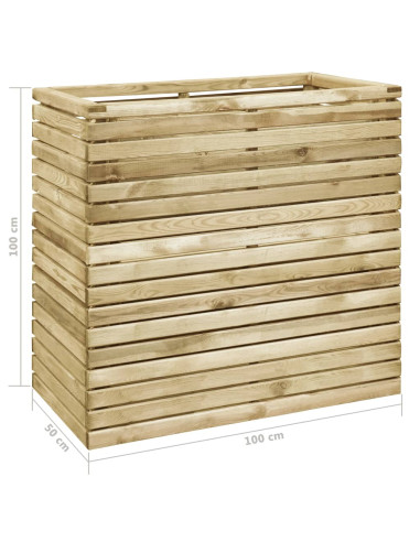 Letto Rialzato 100x50x100 cm in Pino impregnato