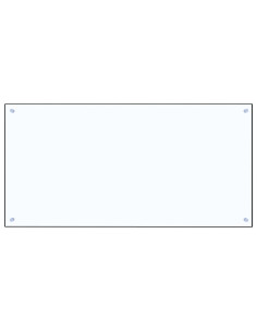 Paraschizzi per Cucina Trasparente 120x60 cm in Vetro Temperato