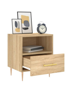 Comodino Rovere Sonoma 40x35x47,5 cm in Legno Multistrato
