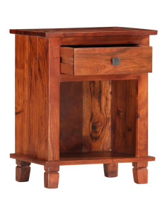 Comodino 40x30x50 cm in Legno Massello di Acacia