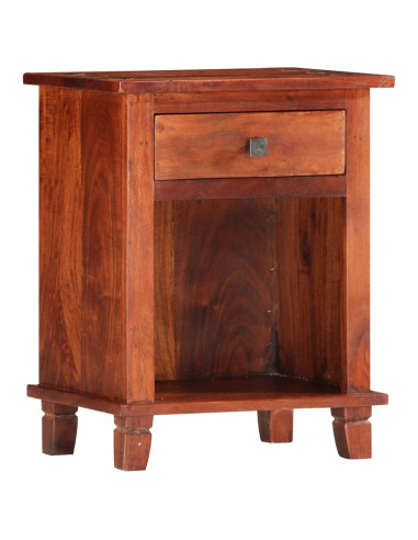 Comodino 40x30x50 cm in Legno Massello di Acacia