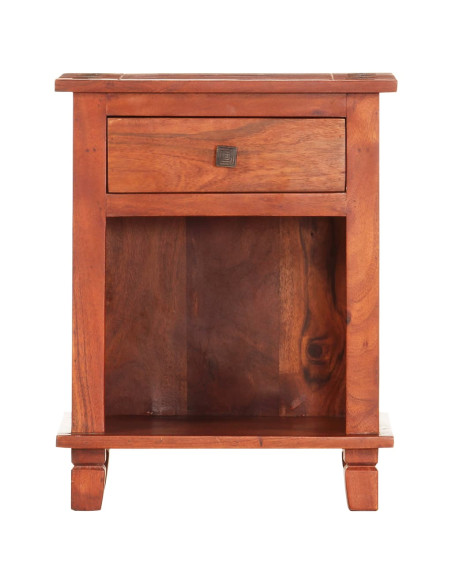Comodino 40x30x50 cm in Legno Massello di Acacia