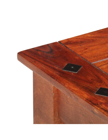 Tavolino da Salotto 110x50x35 cm in Legno Massello di Acacia