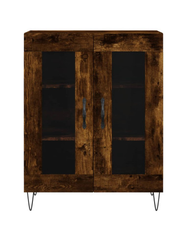 Credenza Rovere Fumo  69,5x34x180 cm in Legno Multistrato