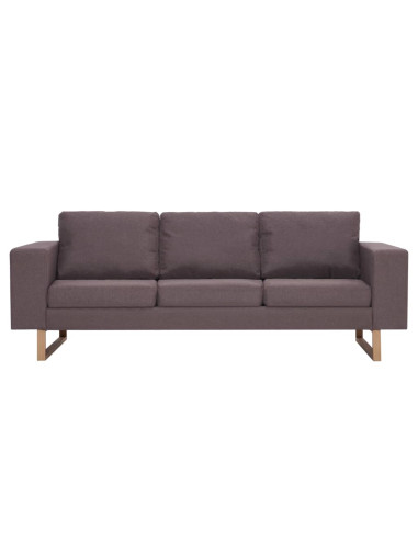 Divano a 3 Posti in Tessuto Grigio Talpa